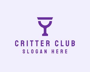 Violet Alcohol Glass  logo design