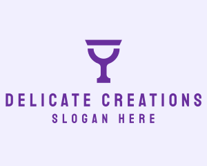 Violet Alcohol Glass  logo design