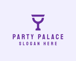 Violet Alcohol Glass  logo design