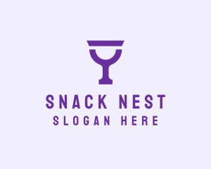 Violet Alcohol Glass  logo design