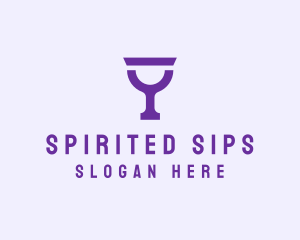 Violet Alcohol Glass  logo design