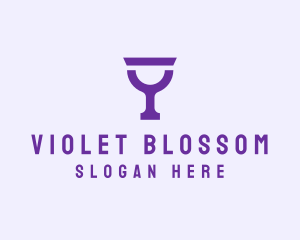 Violet Alcohol Glass  logo design