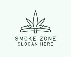 Simple Marijuana Leaf  logo design