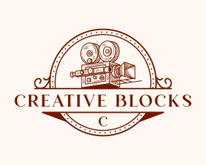 Vintage Camera Cinematography logo design