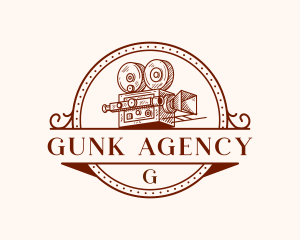 Vintage Camera Cinematography logo design