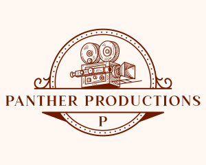 Vintage Camera Cinematography logo design