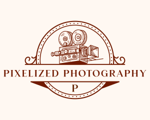 Vintage Camera Cinematography logo design