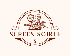 Vintage Camera Cinematography logo design