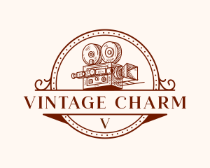 Vintage Camera Cinematography logo design