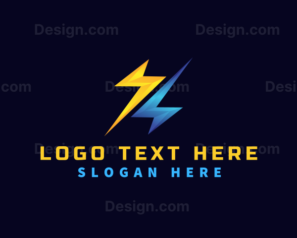 Lightning Bolt Electricity Logo