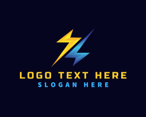 Lightning Bolt Electricity Logo