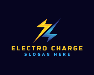 Lightning Bolt Electricity logo design