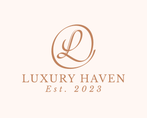 Fashion Luxury Letter L logo design