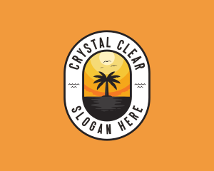 Tropical Beach Island Logo