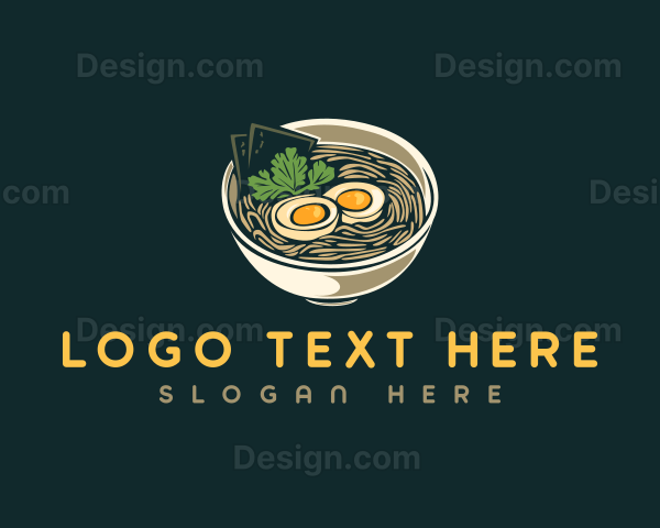 Egg Ramen Noodle Logo