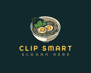 Egg Ramen Noodle logo design