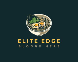 Egg Ramen Noodle logo design