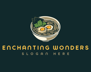 Egg Ramen Noodle logo design