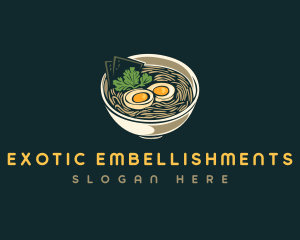 Egg Ramen Noodle logo design