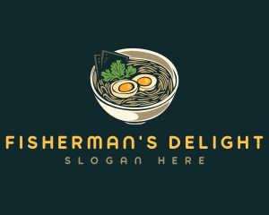 Egg Ramen Noodle logo design