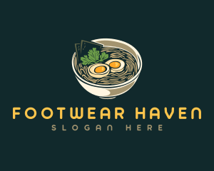 Egg Ramen Noodle logo design