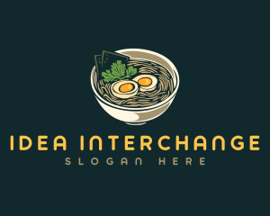 Egg Ramen Noodle logo design