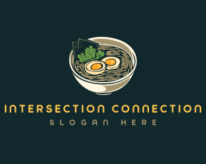 Egg Ramen Noodle logo design