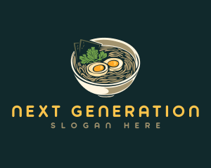 Egg Ramen Noodle logo design