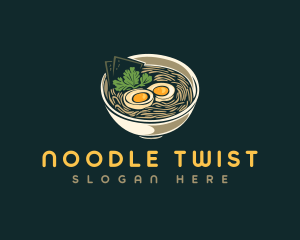 Egg Ramen Noodle logo design