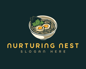 Egg Ramen Noodle logo design