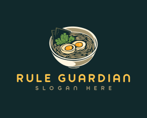 Egg Ramen Noodle logo design