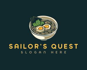 Egg Ramen Noodle logo design