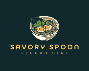 Egg Ramen Noodle logo design