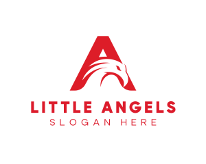 Eagle Bird Animal Letter A Logo