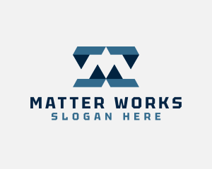 Geometric Infrastructure Construction logo design