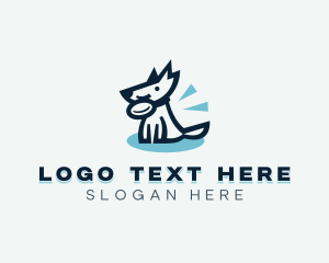 Canine Dog Frisbee Logo