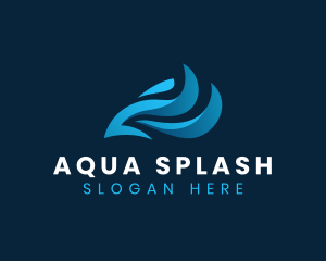 Water Splash Wave logo design