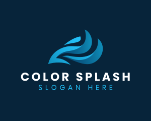 Water Splash Wave logo design