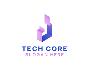 Geometric Tech Startup logo design