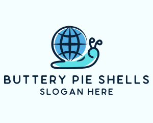 Snail Globe Shell logo design