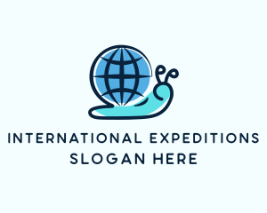 Snail Globe Shell logo design