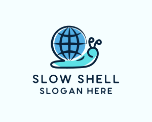 Snail Globe Shell logo design