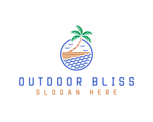 Beach Summer Resort logo design