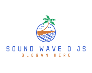 Beach Summer Resort logo design