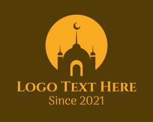 Minimalist Mosque Silhouette logo