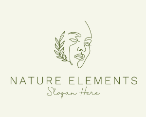 Natural Woman Face logo design