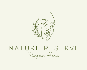 Natural Woman Face logo design