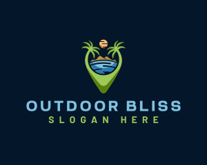 Island Beach Vacation logo design