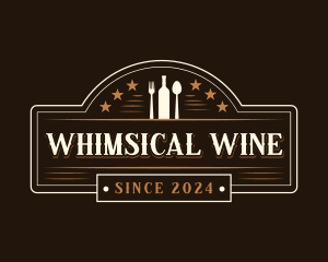 Food Wine Restaurant logo design