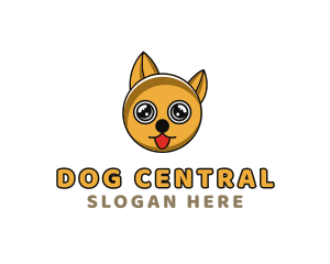 Cute Playful Puppy logo design